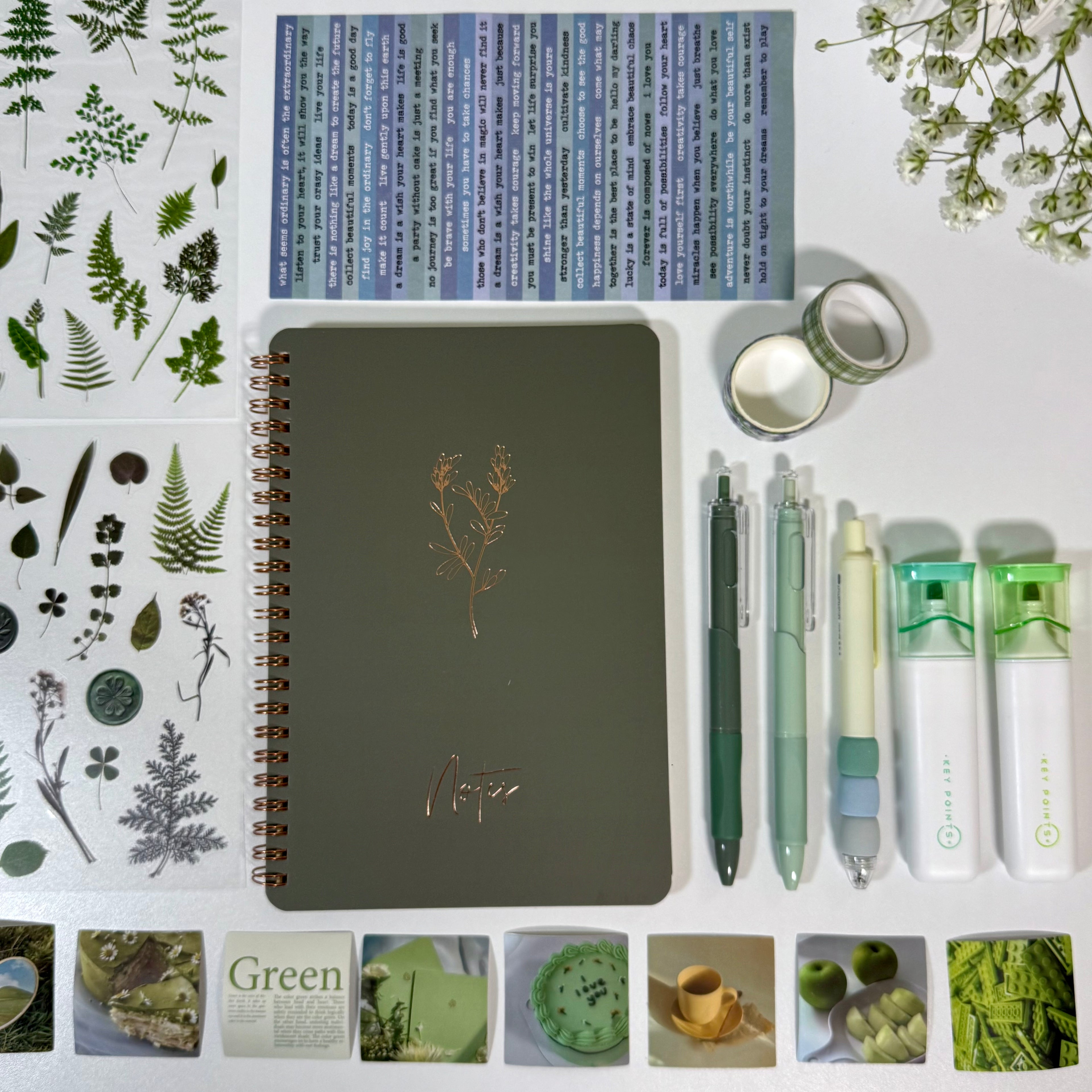 The Spiral Notebook ♡ Green